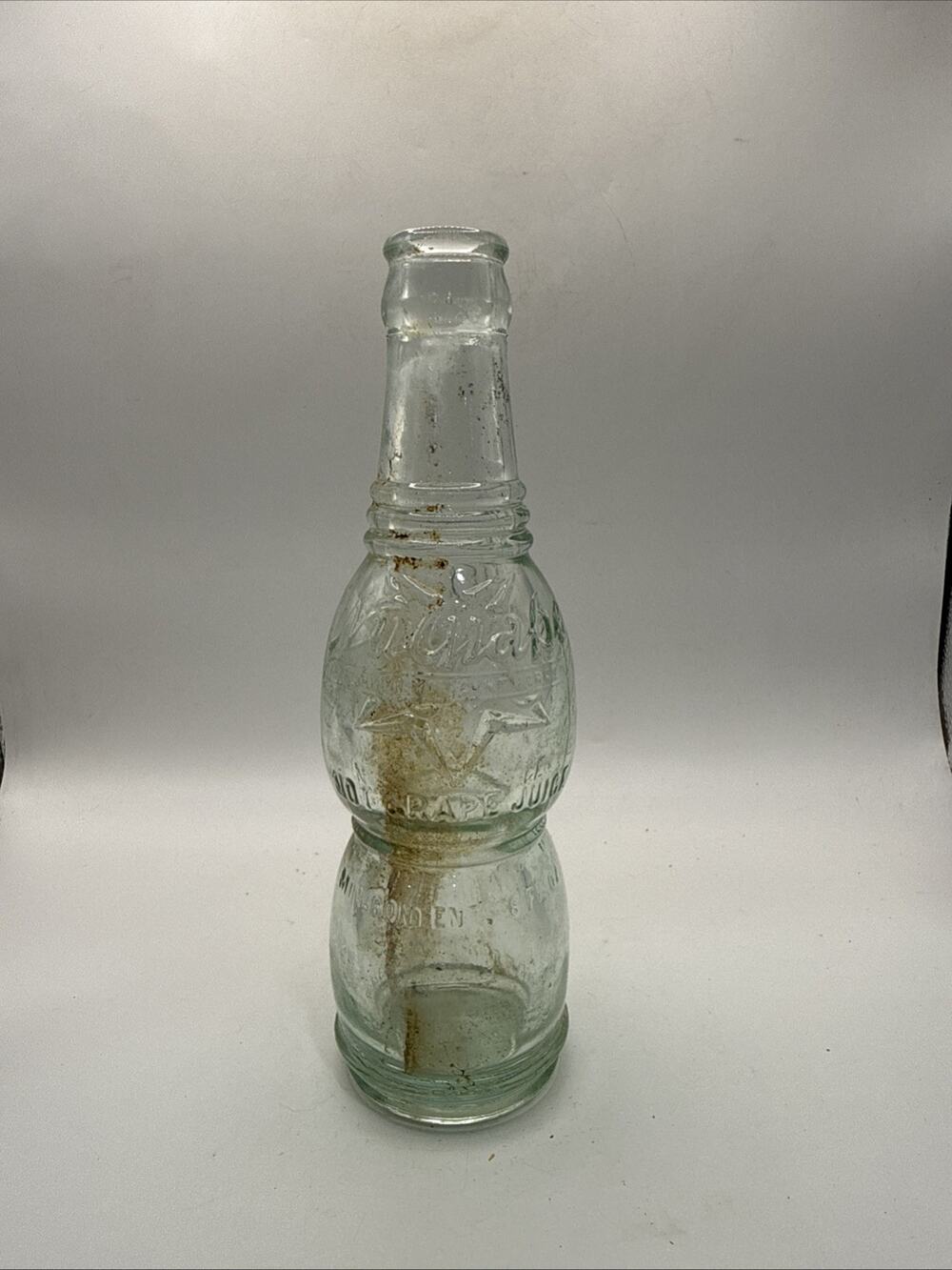 Rare Antique Nugrape Soda Bottle 6oz 1949 Pat. 1920